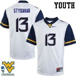 Youth West Virginia Mountaineers NCAA #13 Joe Stydahar White Authentic Nike Stitched College Football Jersey DI15N33CV